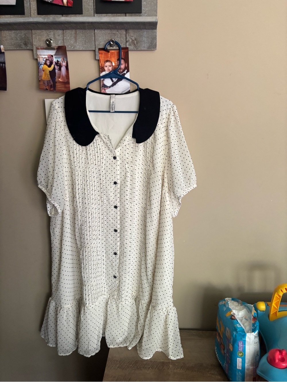 torrid Cream Mini Dress with Black Peter Pan Collar - Picture 2 of 3